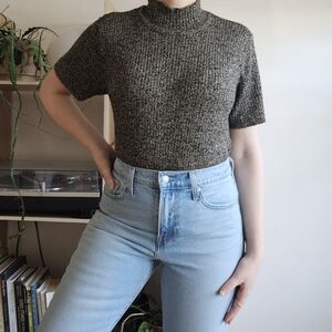 vintage 90s grunge y2k rib knit cottage retro boho indie urban sweater tee top